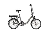 E-Bike SAXONETTE Compact Plus S, Klapprad, 20 Zoll, Silber, Unisex Erwachsene