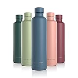LARS NYSØM Trinkflasche Edelstahl 750ml | BPA-freie Isolierflasche 0,75 Liter | Auslaufsichere...
