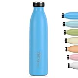 720°DGREE Edelstahl Trinkflasche “milkyBottle” - 1L - BPA-Frei, Auslaufsicher, Kohlensäure...