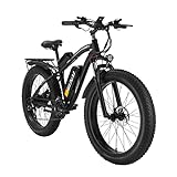 GUNAI Elektrofahrrad Fat Bike 26 ”4.0 Reifen Offroad E-Bike 48V 17AH Mountain Bike mit...