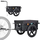 Tiggo VS Plus Fahrrad Lastenanhänger & Handwagen mit 70 Liter Transportbox Fahrradanhänger...