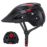 Fahrradhelm Herren Damen Mountainbike Helm, MTB Helm Fahrradhelm mit LED Rücklicht, Radhelm...