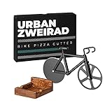 URBAN ZWEIRAD | Fahrrad Pizzaschneider inkl. magnetischer Wandhalterung | Antihaftbeschichtet &...