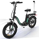 HITWAY E-Bike Elektrofahrrad 20' Fat Tire E-Fahrrad klapprad,250W/36V/11.2Ah Akku,Max.Reichweite bis...