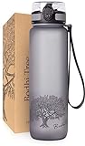 Bodhi Tree Trinkflasche 1l - Auslaufsicher - Geruchlos - Leicht - mit Filter und Gurt - Sportflasche...