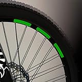 Motoking Fahrrad-Reflektorenaufkleber mit Waben-Reflex-Optik - Grün - 22 Aufkleber im Set - Breite:...