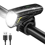 toptrek Fahrradlicht Vorne, 70 Lux mit Auto-Modus Fahrradlicht USB Aufladbar LED Fahrradbeleuchtung,...