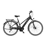 FISCHER Damen - Trekking E-Bike VIATOR 4.1i, Elektrofahrrad, Schwarz matt, 28 Zoll, RH 44 cm,...
