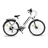 Urbanbiker E-Bike Sidney Weiß 26' Zoll, Motor 250W, herausnehmbarer Lithium-Akku 504 WH (36V 14...