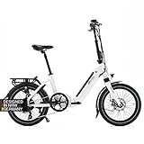 AsVIVA E-Bike 20 Zoll I hochwertiges Elektrofahrrad klappbar I Elektrobike schwarz-weiß I...