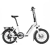 AsVIVA E-Bike 20 Zoll I hochwertiges Elektrofahrrad klappbar I Elektrobike schwarz-weiß I...