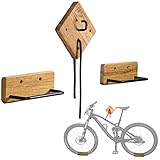 PARAX Fahrrad Wandhalterung U-Rack Holz – Fahrrad Halterung für MTB, E-Bike, Damenrad, Rennrad,...