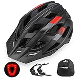 Fahrradhelm Herren Damen Mountainbike Helm 57-60cm, MTB Helm Fahrradhelm mit LED Rücklicht, Radhelm...