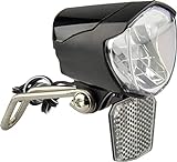 FISCHER Fahrrad Dynamo LED-Scheinwerfer 70 LUX | Fahrradlampe mit Standlichtfunktion |...