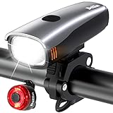 Deilin Fahrradlicht Set LED Fahrradbeleuchtung USB Aufladbar Fahrradlampe, IPX5 Wasserdicht...