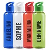 Personalisierte Trinkflasche mit Name - 530 ml - BPA frei - Personalisieren mit Namen und Wunschtext