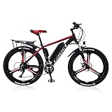 AKEZ Elektro-Fahrräder für Erwachsene, Mountainbike für Herren (rot)