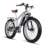 Shengmilo Elektro-Mountainbike 26'' Elektrofahrrad für Erwachsene, Fat Tire E-Bike mit abnehmbarem...