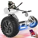 FUNDOT Hoverboards mit Sitz, All-Terrain-Hoverboards mit Hoverkart,8,5 Zoll Go-Kart mit Self...