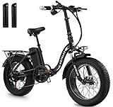 Klapprad E-Bike Elektrofahrrad 20 Zoll, 48 V 18Ah Lithiumbatterie, Faltbares City E-Bike mit 4'...