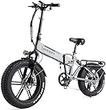 SAMEBIKE XWLX09 Fat Tire E Bike Mountainbike E-Bike klapprad 20 Zoll Elektrofahrrad 48V10.4AH Beach...