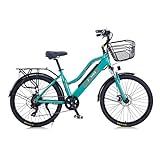 Hyuhome Elektrofahrräder für Frauen Erwachsene, 26' 36V 10A E-Bike Fahrräder Abnehmbare...