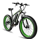 Electric Bicycle Ebike Mountain Bike, 26 Inch Fat Tire Electric Bicycle with 48 V 18 Ah/Lithium...