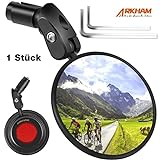 Arkham Fahrradspiegel 360° schwenkbar mit hinterem Reflektorschutz, geeignet für alle Arten von...