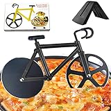 Fahrrad-Pizzaschneider, scharfer Pizzaschneider Edelstahl, kreativer Pizzaschneider,...