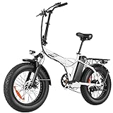 BIKFUN E-Bike 20 x 4,0 Zoll Fette Reifen | Faltbarer Aluminiumrahmen | 250W Elektrofahrrad mit 600Wh...