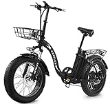 KETELES Elektrofahrräder Klappräder E-Bike 20 * 4,0, 250 W Elektrisches Fahrrad Faltbares Con 48V...