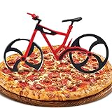 ZAWTR Fahrrad Pizzaschneider, Lustige Pizza Schneider Edelstahl Kunststoff Pizzaroller Pizzarad...