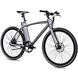 CHRISSON 28 Zoll E-Bike City Bike eOCTANT grau matt - Elektrofahrrad Urban Bike mit Aikema Hinterrad...